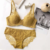 Pack of 2 Lace Net Wired Bra & Panty Set