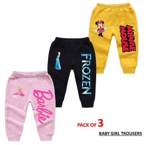 Pack of 3 Baby Girl Trousers