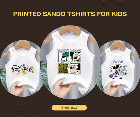 Buy 2 Get 1 Free Sando printed T Shirts for Kids