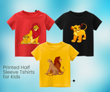 Pack of 3 Printed Half Sleeve Tshirts for Kids