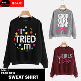 PACK OF 3 SWEAT SHIRTS ( DEAL 1 )