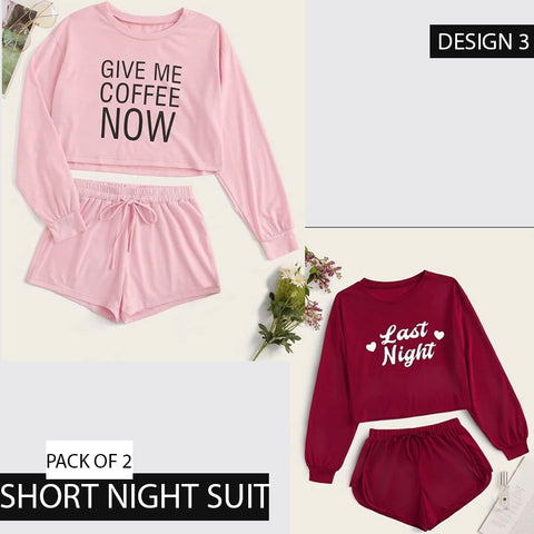 PACK OF 2 SHORT NIGHT SUIT DESIGN 3