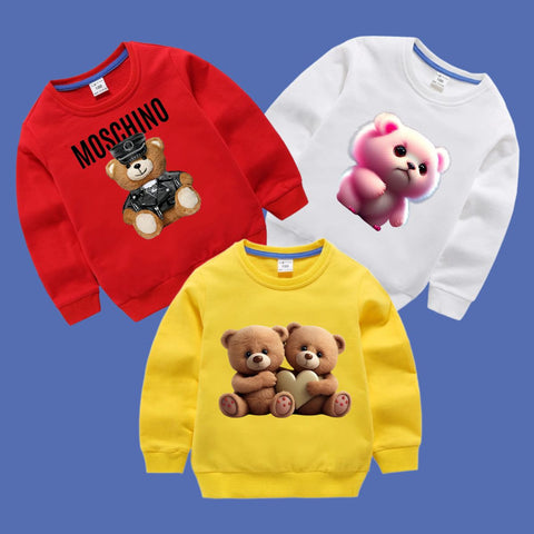 Pack of 3 Printed Sweat Shirts For Kids