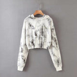 Tie And Dye Cropped Hoodie