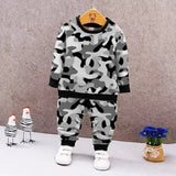 Grey Commando Printed Track Suit for Kids