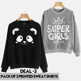 Pack of 2 PRINTED SWEAT SHIRTS