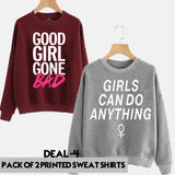 Pack of 2 PRINTED SWEAT SHIRTS