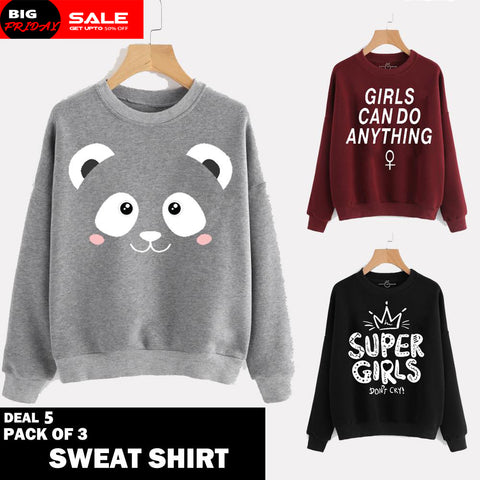 PACK OF 3 SWEAT SHIRTS ( DEAL 5 )