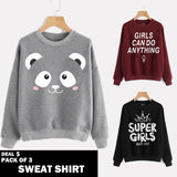 PACK OF 3 SWEAT SHIRTS ( DEAL 5 )