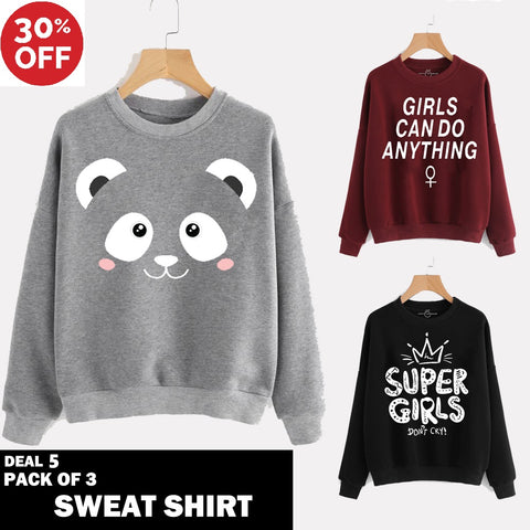 11-ELEVEN SALE:  PACK OF 3 SWEAT SHIRTS ( DEAL 5 )
