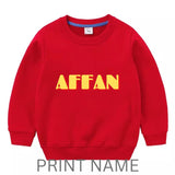 PRINT NAME ON SWEATSHIRTS (STYLE 105)