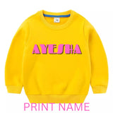 PRINT NAME ON SWEATSHIRTS (STYLE 106)