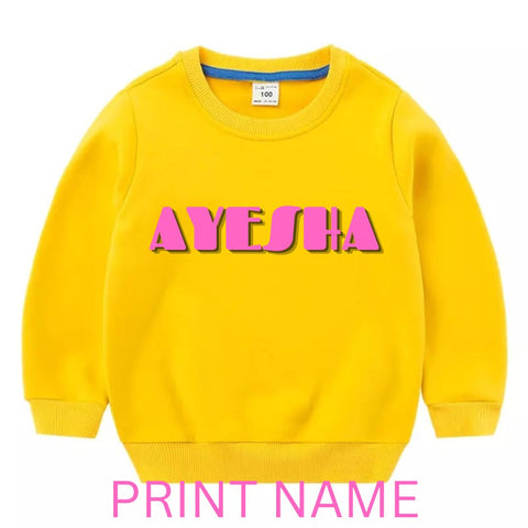 PRINT NAME ON SWEATSHIRTS (STYLE 106)