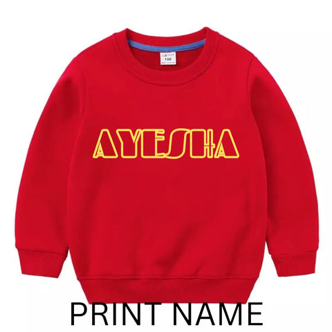 PRINT NAME ON SWEATSHIRTS (STYLE 104)