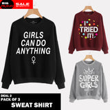 PACK OF 3 SWEAT SHIRTS ( DEAL 2 )