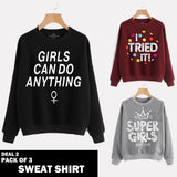PACK OF 3 SWEAT SHIRTS ( DEAL 2 )