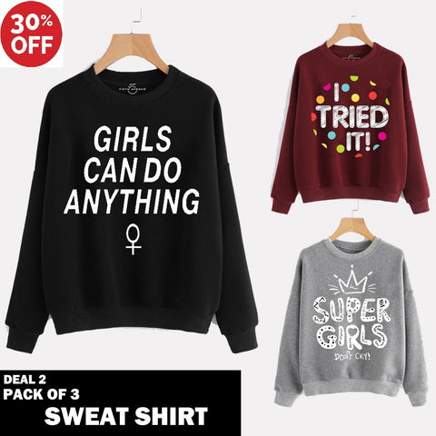 11-ELEVEN SALE:  PACK OF 3 SWEAT SHIRTS ( DEAL 2 )