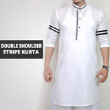 DOUBLE STRIPED PRINTED SLEEVES KURTA 3