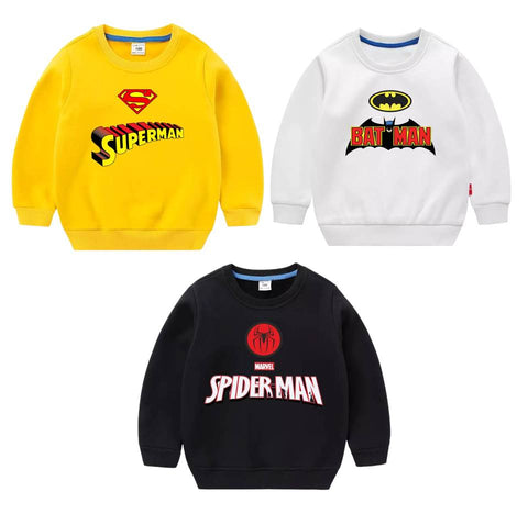 Pack of 3 Printed Sweat Shirts For Kids