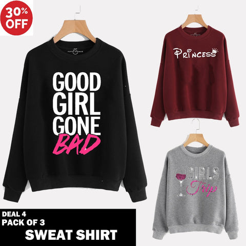 11-ELEVEN SALE:  PACK OF 3 SWEAT SHIRTS ( DEAL 4 )